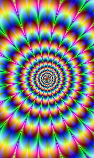 Vibrant Rainbow Spiral Trippy Psychedelic Kaleidoscope Pattern HD phone wallpaper