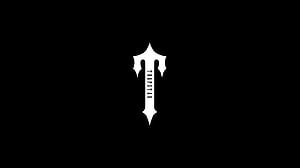 Tnaprstan Gothic Cross Logo Minimalist Black and White Vector Design HD wallpaper