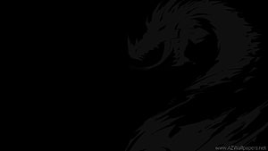 Dark Anime Style Dragon Head Silhouette Wallpaper HD wallpaper