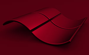 Dark Red Windows 7 Logo 3D Render Minimalist Desktop Wallpaper HD wallpaper
