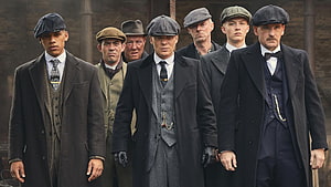 Peaky Blinders Shelby Family Gang Walking in Vintage Suits and Flat Caps HD wallpaper