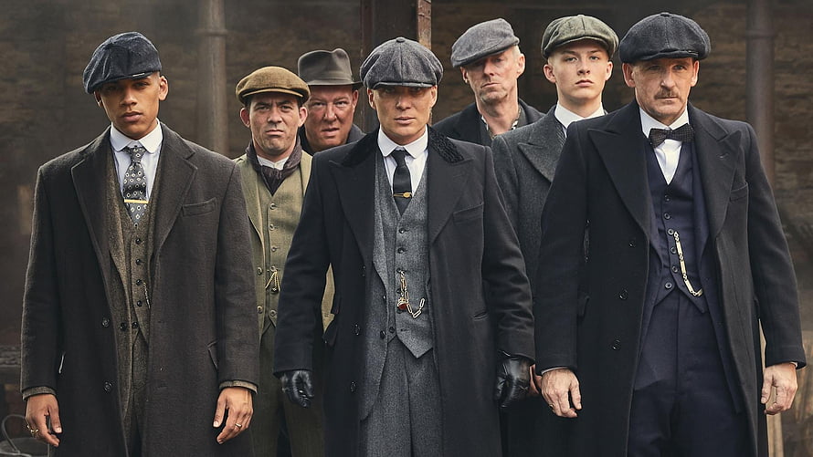 Peaky Blinders Shelby Family Gang Walking in Vintage Suits and Flat Caps HD wallpaper