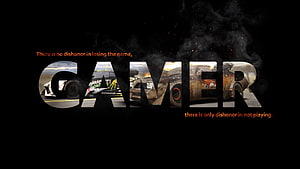 Gamer Racing Quote Wallpaper With Race Car And Burnout Smoke Background HD wallpaper