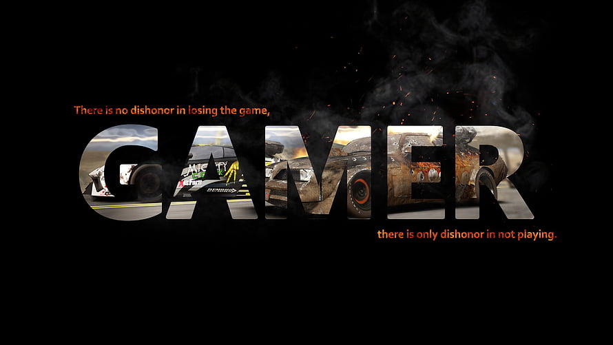 Gamer Racing Quote Wallpaper With Race Car And Burnout Smoke Background HD wallpaper