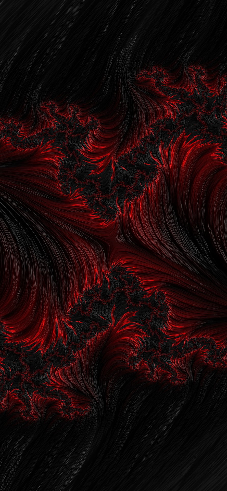 Abstract Red and Black Fractal Art Wallpaper HD phone wallpaper