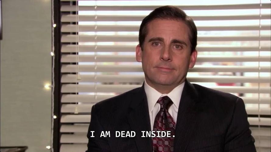 Michael Scott from The Office Saying I Am Dead Inside HD wallpaper