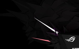 Low Poly Asus ROG Eye Logo Abstract Dark Background HD wallpaper
