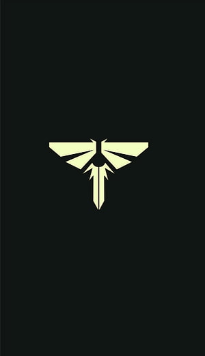 The Last of Us Minimalist Emblem on Dark Background HD phone wallpaper