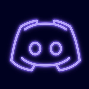 Glowing Purple Discord Logo Neon Outline on Dark Background HD phone wallpaper