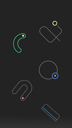 Minimalist Abstract Geometric Shapes on Dark Background HD phone wallpaper