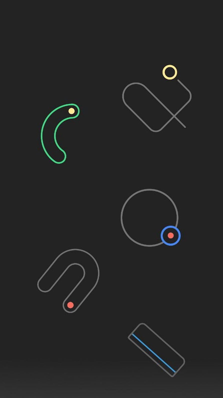 Minimalist Abstract Geometric Shapes on Dark Background HD phone wallpaper