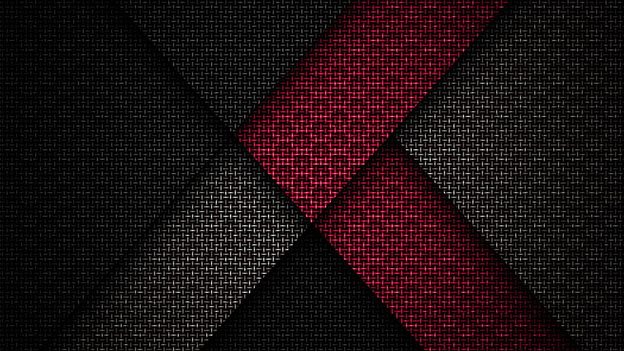 Abstract Geometric Pattern With Red Diagonal Stripe On Black Woven Texture HD wallpaper