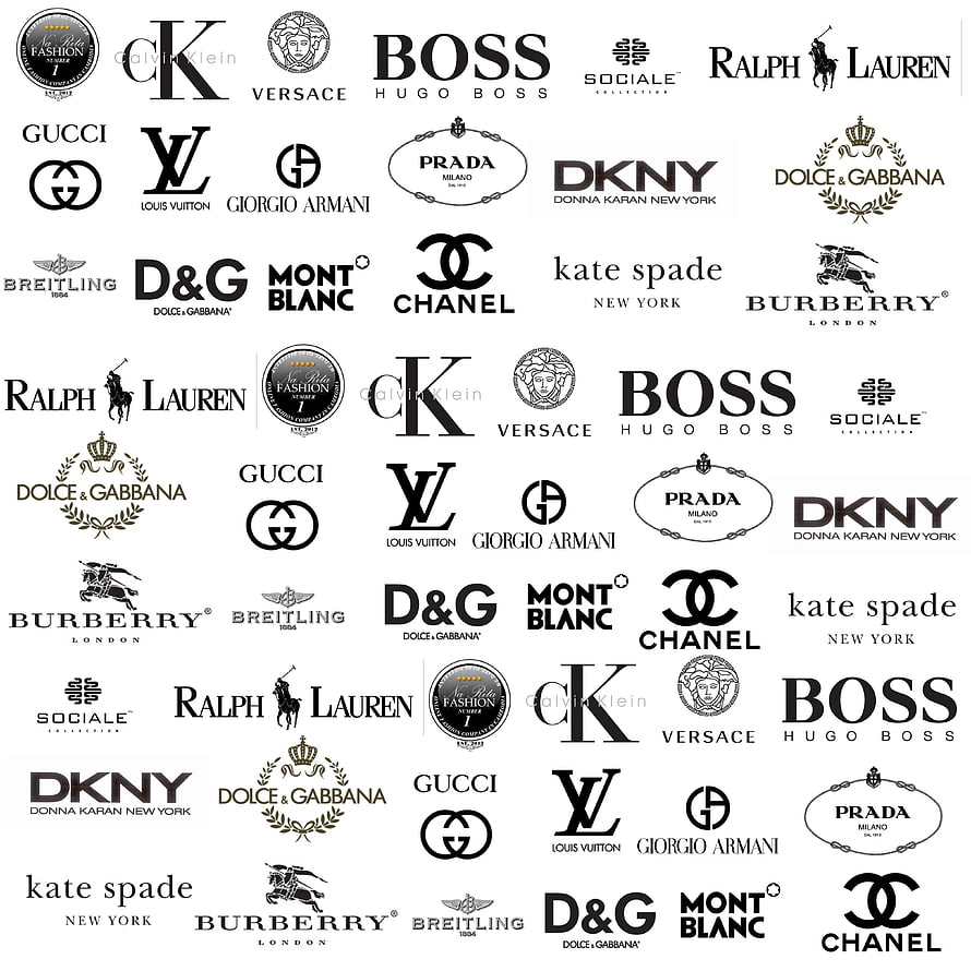 Luxury Fashion House Logos Collection Featuring Gucci, Chanel, Prada, Versace, and Burberry HD phone wallpaper
