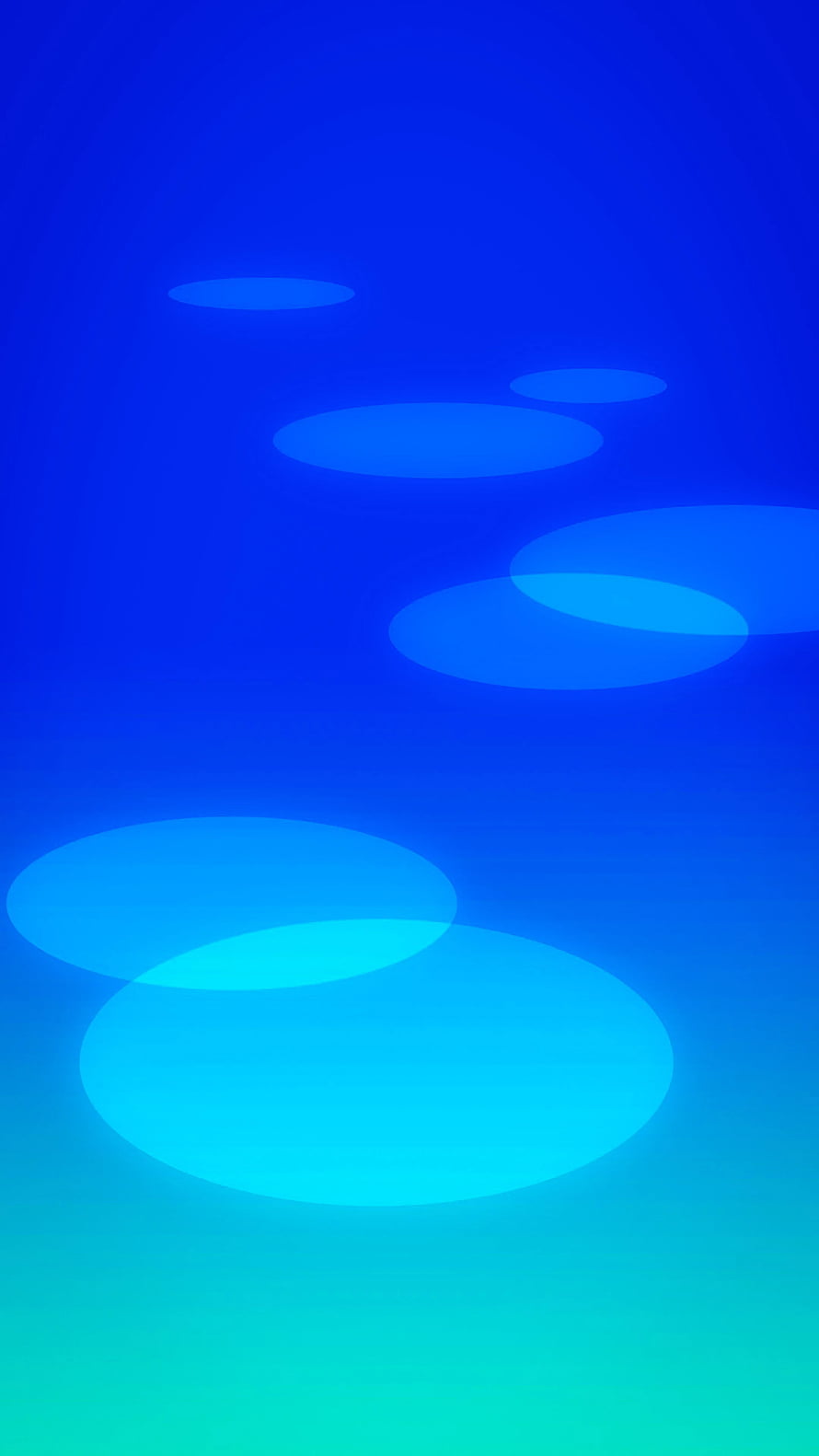 Abstract Blue Gradient with Floating Elliptical Shapes and Cyan Glow HD phone wallpaper