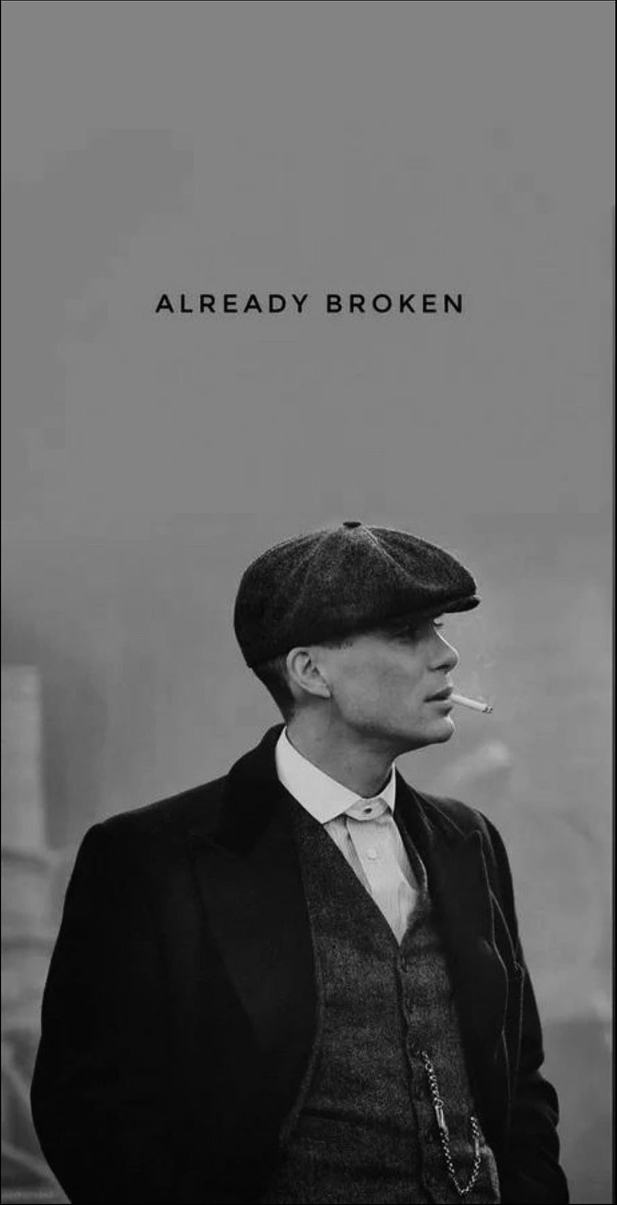 Cillian Murphy as Thomas Shelby in Peaky Blinders black and white portrait HD phone wallpaper
