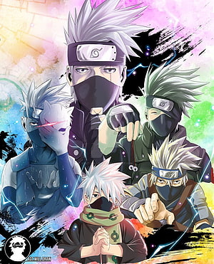 Naruto Shippuden Kakashi Hatake Evolution Anime Wallpaper HD phone wallpaper