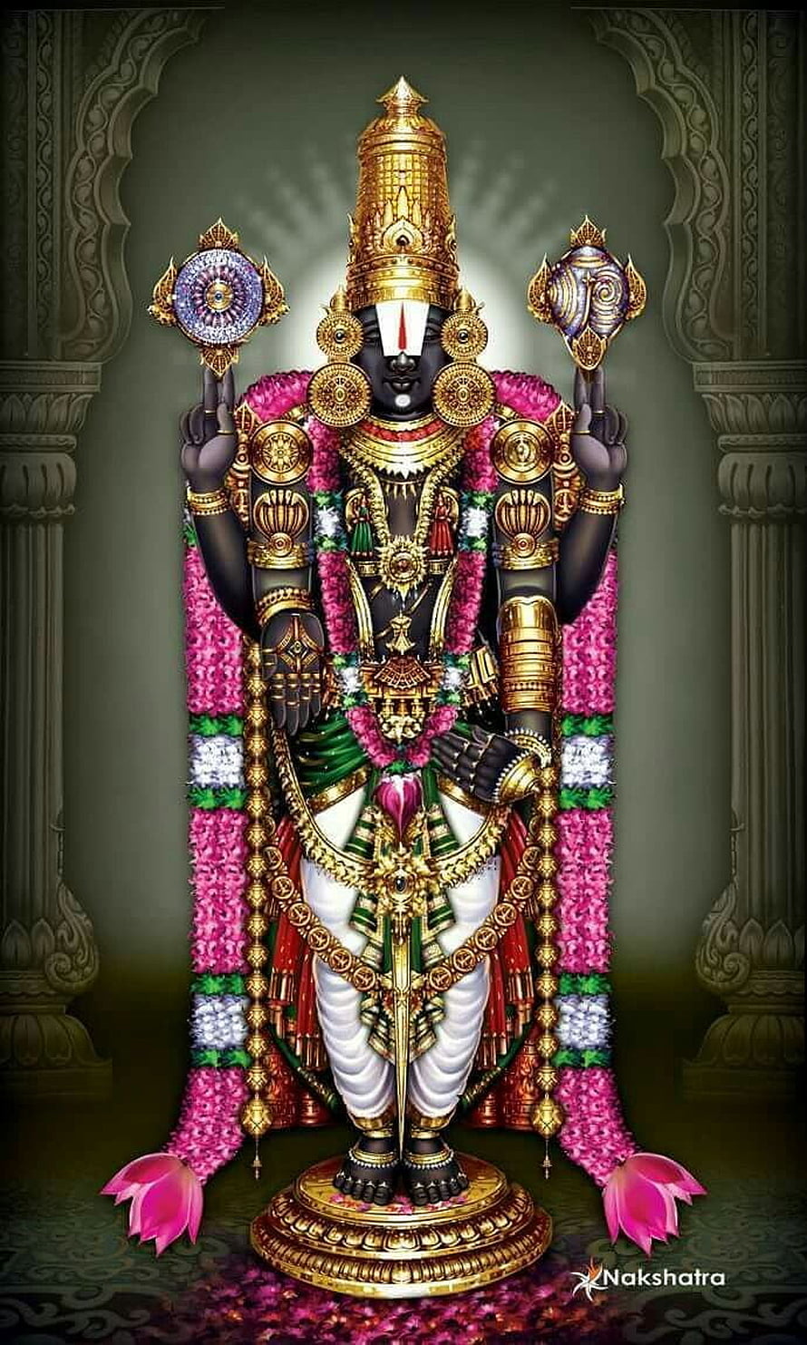 Lord Ayyappa Hindu Deity Wallpaper with Sudarshana Chakra and Conch Shell HD phone wallpaper