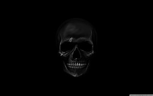 Dark Realistic Human Skull With Scratches On Black Background, Black Skull - , Black Skull Background on Bat, High Resolution Skull HD wallpaper