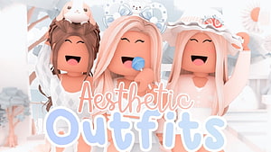 Roblox Aesthetic Outfits: Cute Pastel Avatars with Bunny Hats and Lollipops HD wallpaper