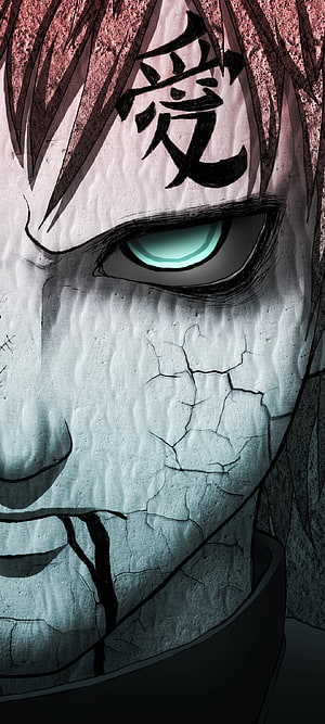 Naruto Pain Close-Up Portrait With Cracked Skin And Kanji Forehead Mark HD phone wallpaper