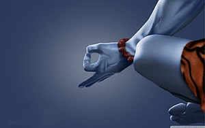 Lord Shiva 3D Render in Meditation Pose with Rudraksha Bracelet HD wallpaper