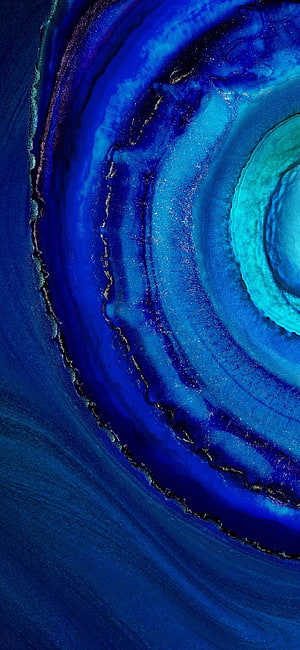 Abstract Blue Swirl Texture with Gold Accents and Fluid Art Patterns HD phone wallpaper