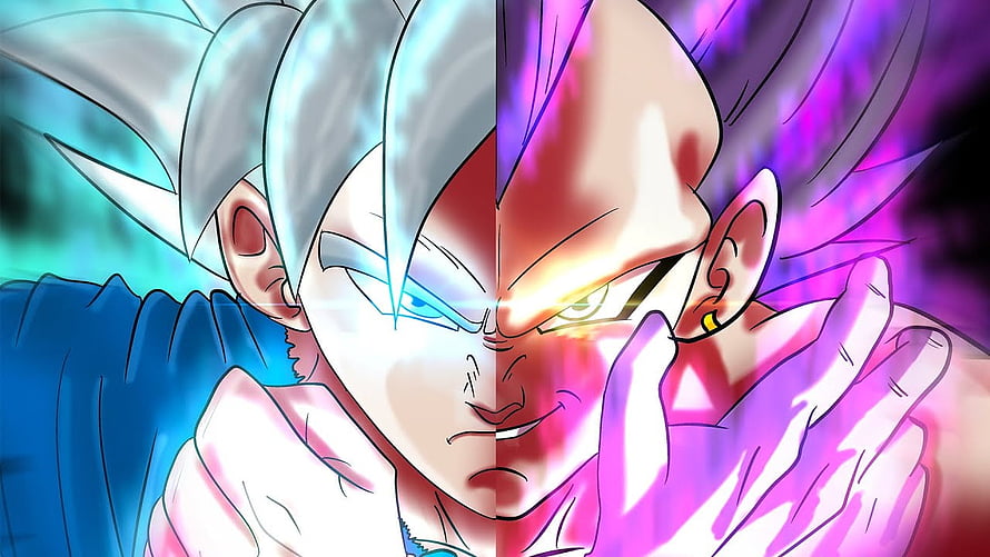 Dragon Ball Ultra Ego Vegeta Versus Mastered Ultra Instinct Goku Face-Off HD wallpaper