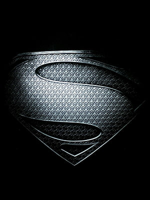Metallic Superman S-Shield Emblem with Intricate Chainmail Texture on Black Background, Araf Hasan on pic. Superman logo, Superman artwork, Superman, Black Suit Superman HD phone wallpaper