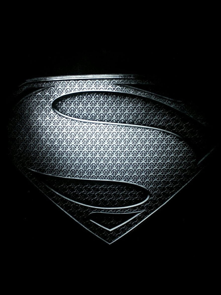 Metallic Superman S-Shield Emblem with Intricate Chainmail Texture on Black Background, Araf Hasan on pic. Superman logo, Superman artwork, Superman, Black Suit Superman HD phone wallpaper