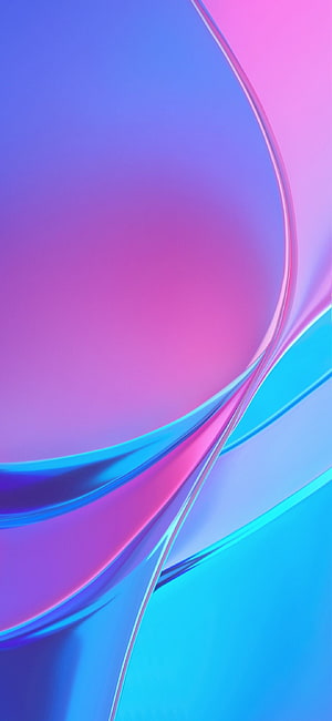 Vibrant Abstract Gradient with Flowing Cyan and Magenta Ribbons HD phone wallpaper