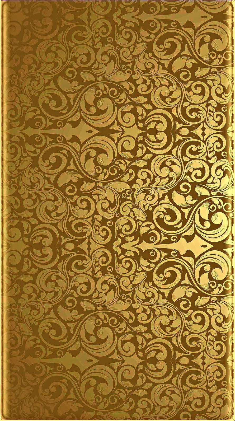Vintage Gold Baroque Ornamental Pattern Wallpaper HD phone wallpaper