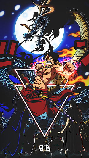 Monkey D. Luffy Gear 5 Sun God Nika Dragon Moon Anime Wallpaper HD phone wallpaper