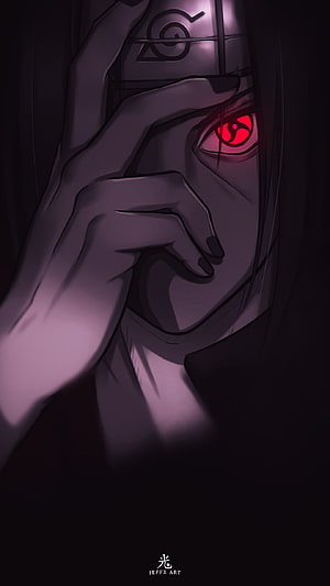 Itachi Uchiha Sharingan Eye Close-Up Anime Wallpaper HD phone wallpaper
