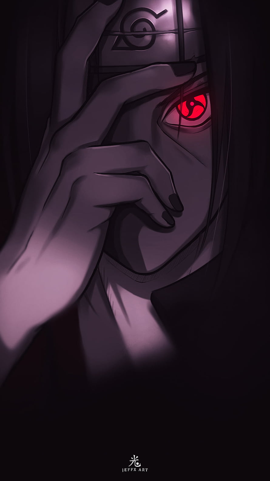 Itachi Uchiha Sharingan Eye Close-Up Anime Wallpaper HD phone wallpaper