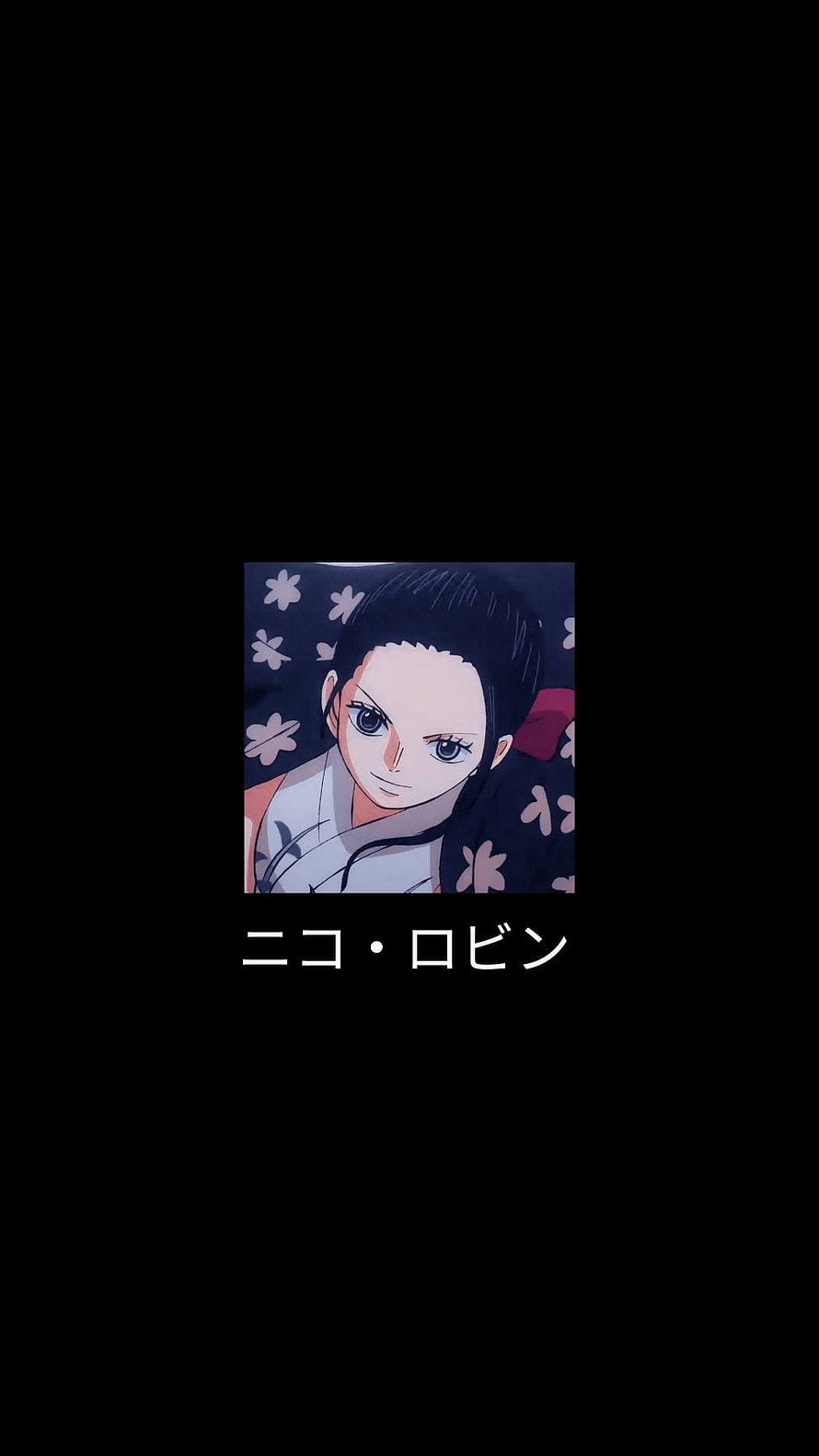 Nico Robin Wano Arc Portrait with Floral Background from One Piece Anime HD phone wallpaper