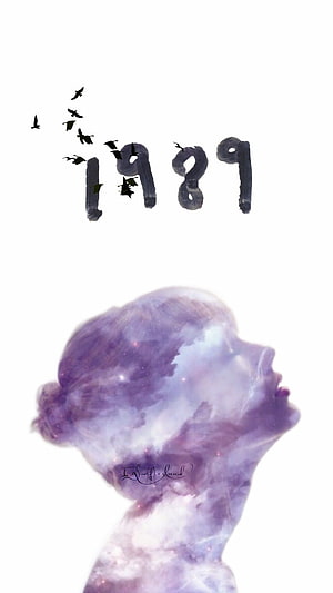 Taylor Swift 1989 Album Artwork Purple Galaxy Silhouette Wallpaper HD phone wallpaper