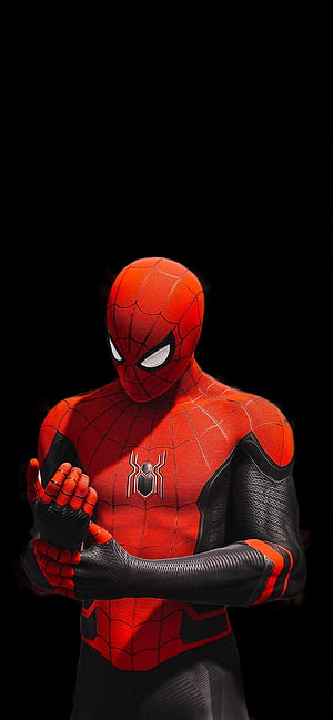 Spider-Man in Advanced Suit Adjusting Gauntlet on Black Background, Spider Man. Marvel comics , Avengers , Marvel spiderman art, Spider Man For Mobile HD phone wallpaper