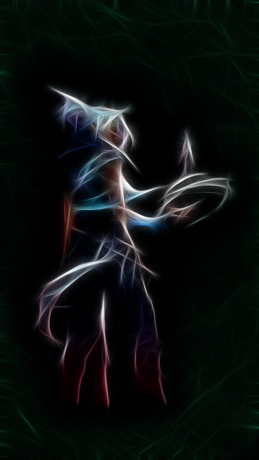 Jett from Valorant in a glowing abstract light and smoke digital art portrait HD phone wallpaper