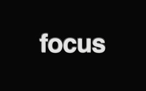 Focus Text With Glitch Effect On Black Background HD wallpaper