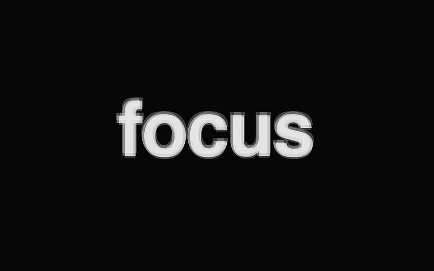Focus Text With Glitch Effect On Black Background HD wallpaper