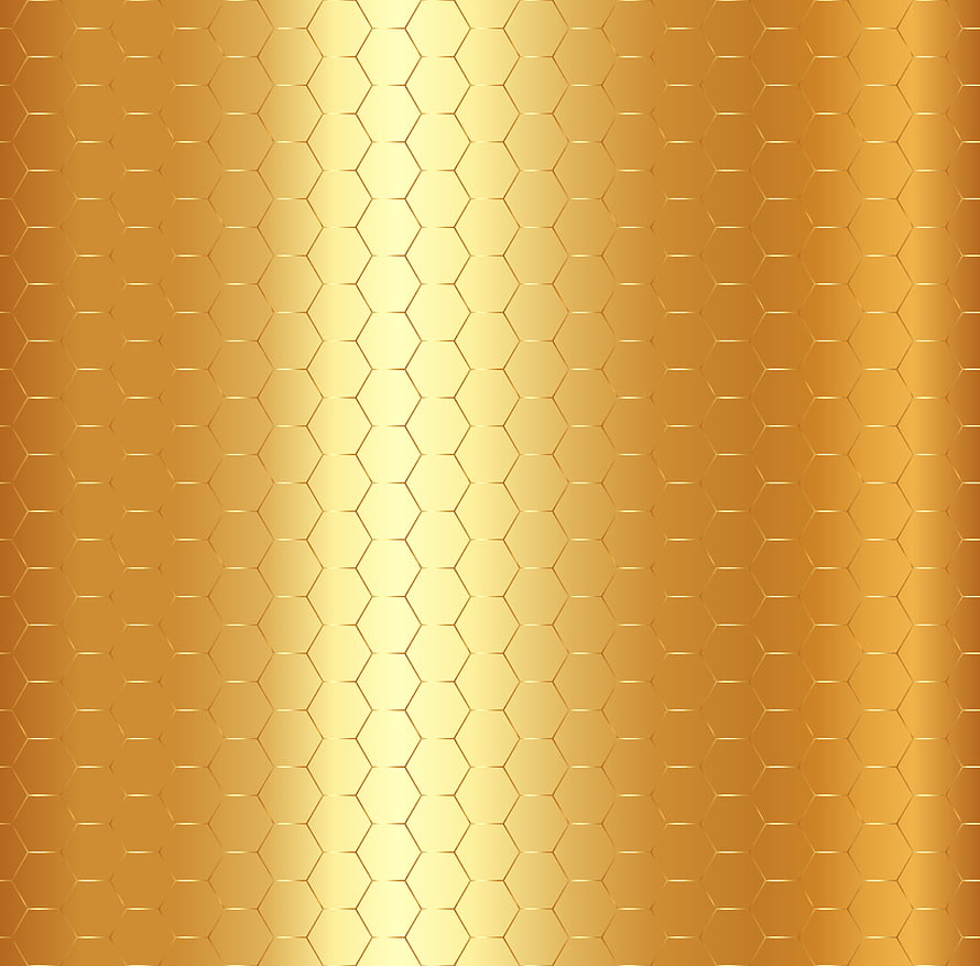 Shiny Gold Hexagonal Honeycomb Pattern Background HD wallpaper
