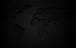 Dark Hexagonal World Map Pattern on Black Background HD wallpaper