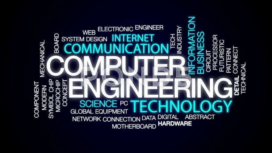 Computer Engineering Technology Word Cloud Concept With Digital Network And Hardware Terms HD wallpaper
