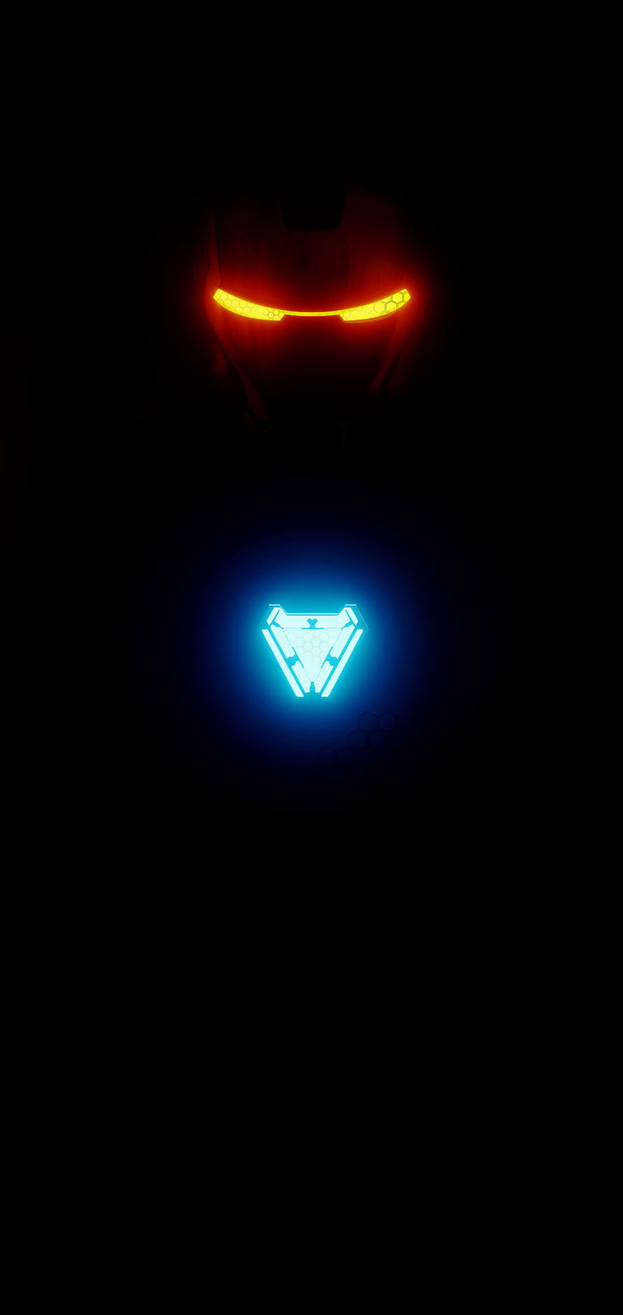 Iron Man Mark 85 Helmet and Arc Reactor Glowing in Darkness, Iron Man [] : Amoledbackground, Iron Man Eyes HD phone wallpaper
