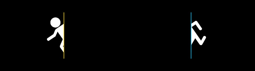 Minimalist Stick Figure Characters Climbing Vertical Lines on Black Background HD wallpaper