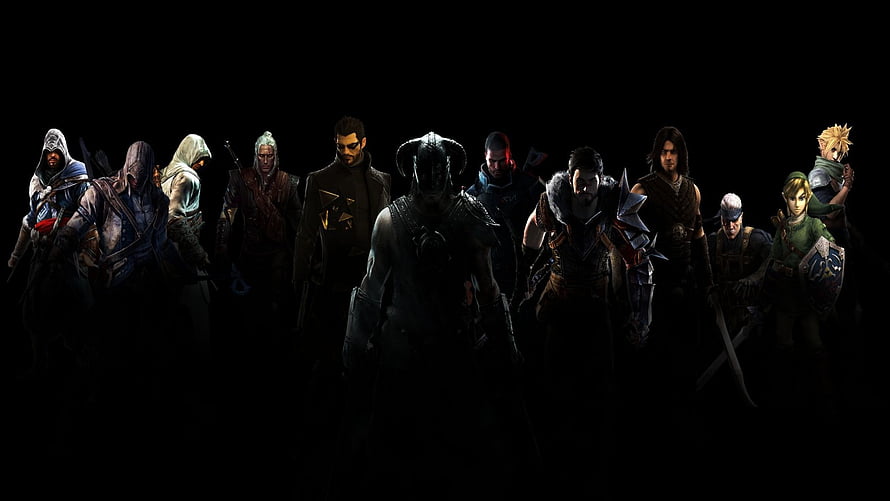 Assassin's Creed Unity Protagonists Lineup Against Dark Background HD wallpaper