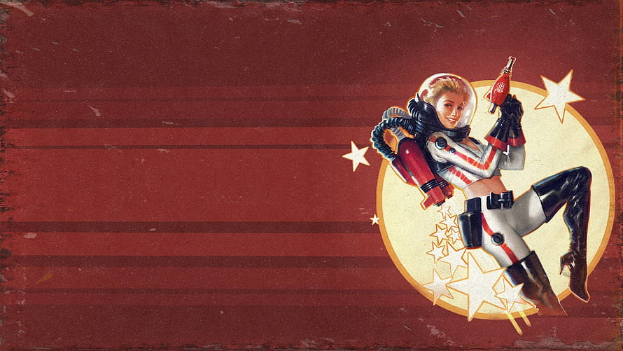 Fallout 4 Nuka World Retro Pinup Illustration HD wallpaper
