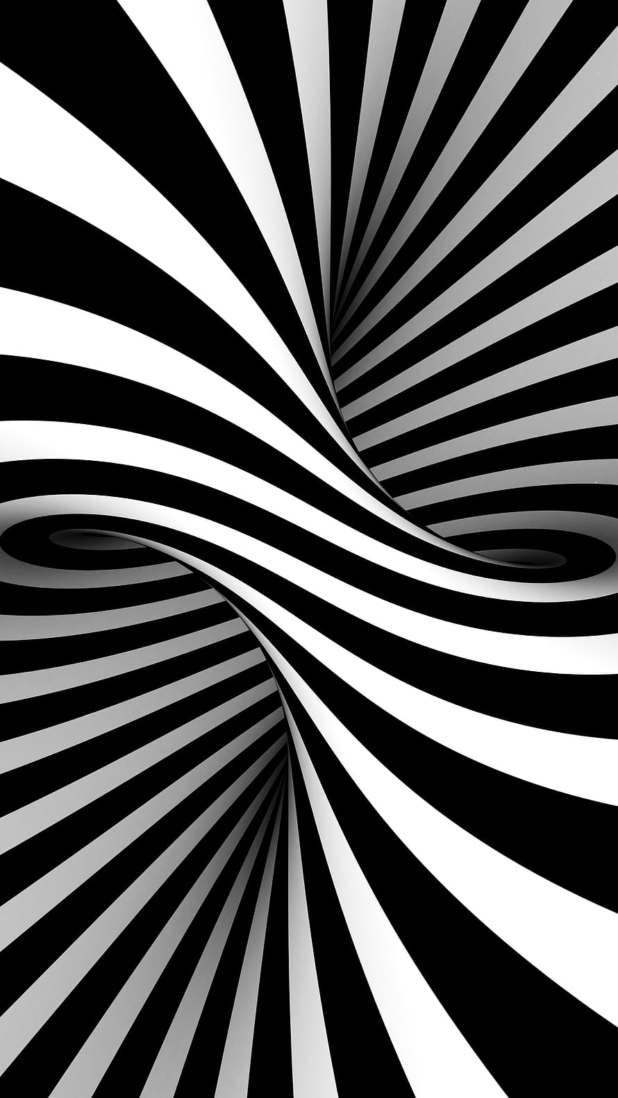Mesmerizing Black And White Optical Illusion Spiral Wallpaper HD phone wallpaper