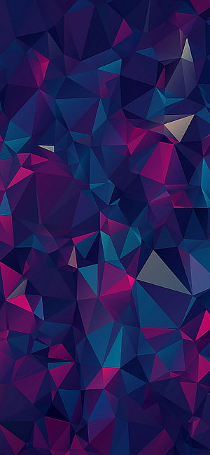Abstract Geometric Low Poly Triangle Pattern in Deep Purple and Magenta Tones HD phone wallpaper