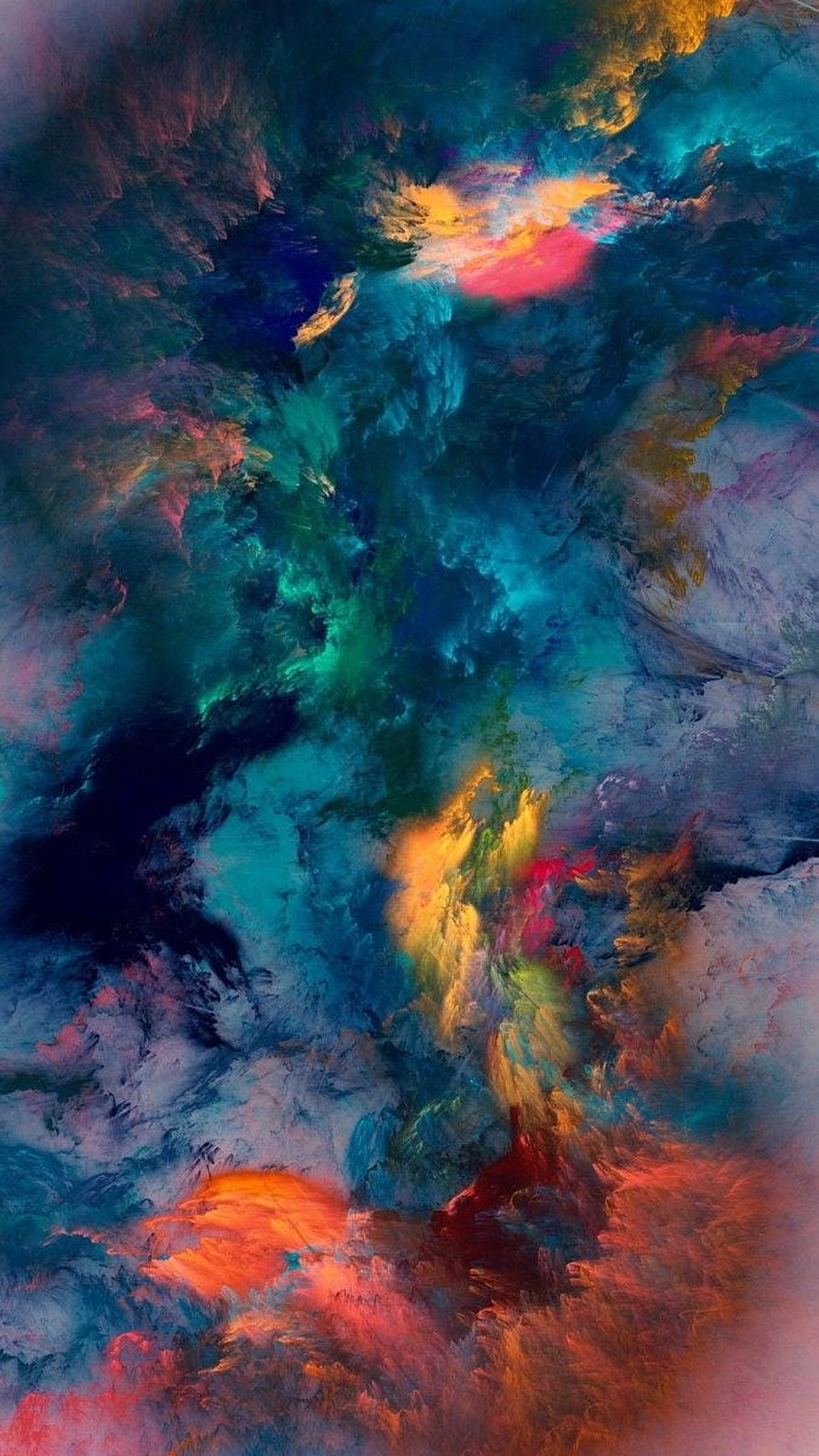 Abstract Colorful Clouds and Swirling Nebula Art HD phone wallpaper